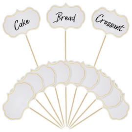 DONGKER Party Buffet Food Labels,56 PCS Blank Toothpick Flags Cocktail Sticks for Buffets to Write it On Cupcake Toppers Cheese Labels