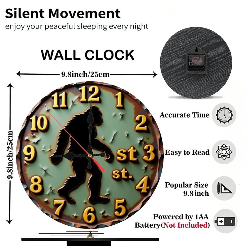 25x25cm Custom Wood Clock that is Not Recommended for High-Humidity