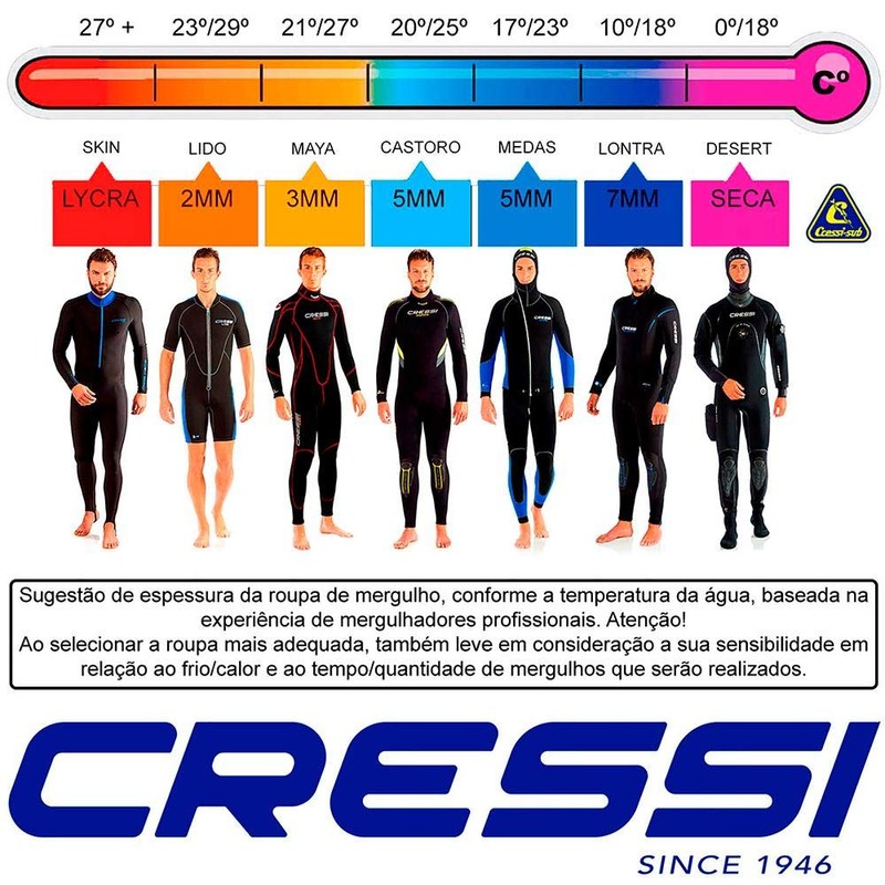 Cressi Lido, Negro/Azul, M