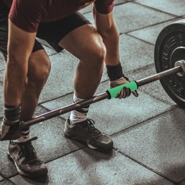 SUPVOX Barbell Grips, 2pcs Dumbbell Handles Bar Grips Detachable Horizontal Bars Cover Power Lifting Strength Training Equipment Pad for Weightlifting Deadlift Green