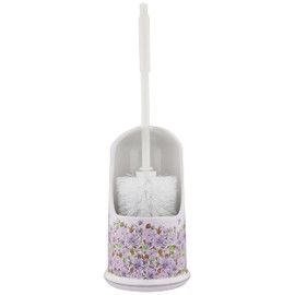 Royal Arden Flower Pattern Toilet Brush Stand Set C 39460 Φ 13 x H 22 cm (40 cm) including brush