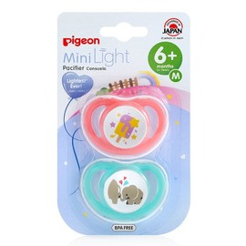 Pigeon Mini Light Pacifier Medium (6+ Months) Twin Pack