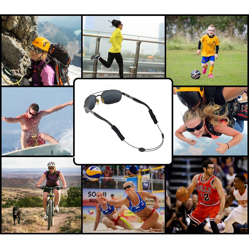 Sidelinx Adjustable Eyeglass Strap (3 Pack) - No Tail Sunglass