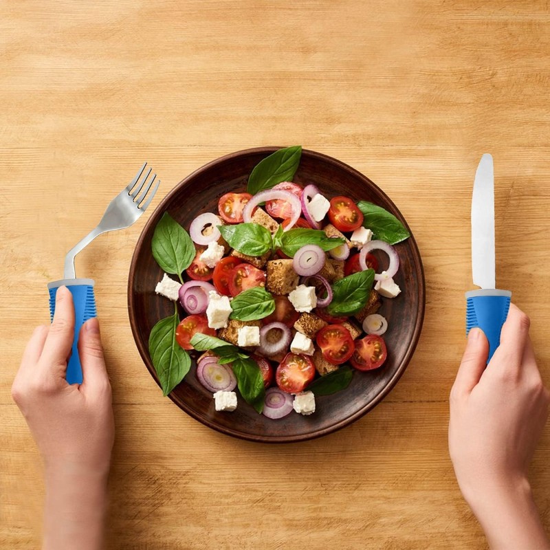 Adaptive Utensils (3-Piece) - Bendable Adaptive Utensils Weighted Stainless Steel