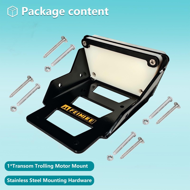 FEIMIRE Aluminium Transom Trolling Motor Mount for Kayak|Kayak Motor Mount|trolling