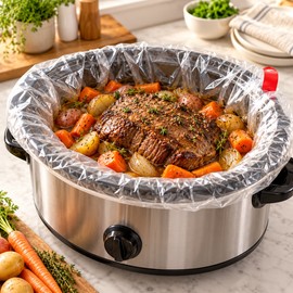 Cooking Liners for Slow Cooker & Oven Use – 10-Piece Nylon-Blend Heat-Resistant Bags for Turkey, Chicken & Everyday Cooking