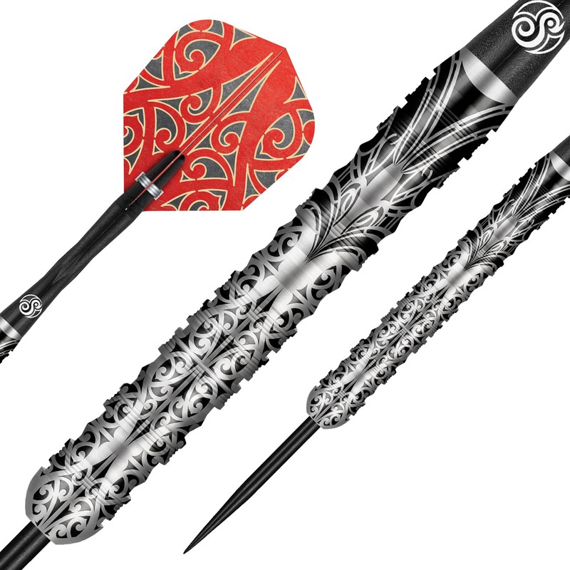 Warrior Taiaha Steel Tip Dart Set-90% Tungsten Barrels-21gm