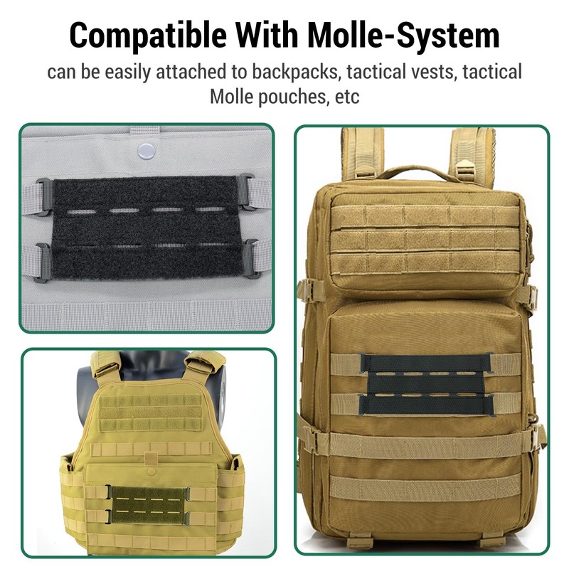 WEEVDRIE Large Molle Patch Panel, Molle Velcro Panel for 6