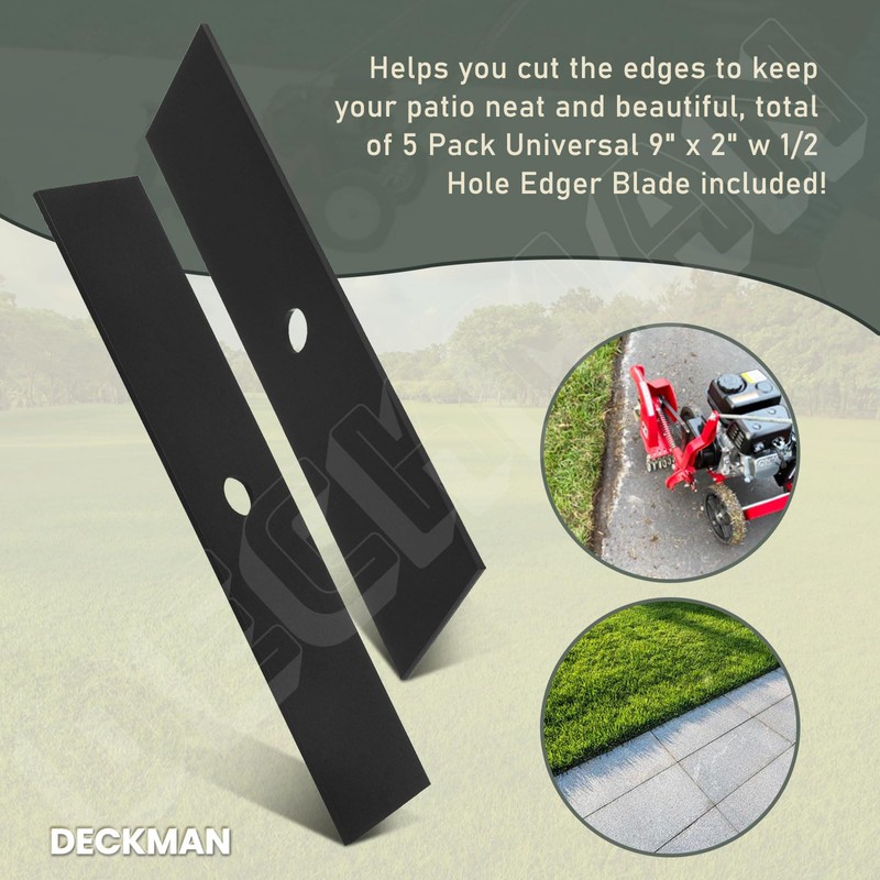 Universal 9" x 2" w 1/2 Hole Edger Blade Compatible