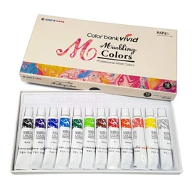 New Water Marbling Paint 12 Colors Tube Set / 12ml Marble kit