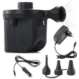 Electric Air Pump for Air Mattress with 3 Nozzles 2025 - 2 in 1 Air Pump Electric Fast Inflate Deflate, Pump Air Mattress for Air Mattresses, Inflatable Pool, Swimming Ring, Inflatable Boats