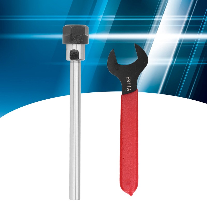Straight Shank Extension Rod ER11 Collet Tool Holder with Wrench