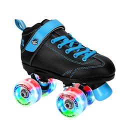 Sure-Grip Sugar & Spice Kids Roller Skates - Durable Vinyl Boot with Comfortable Padding - Features Indoor/Outdoor Light-Up Wheels - Lightweight Nylon Plate & Trucks - Available in Junior Sizes Only