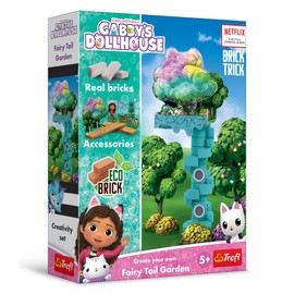 Brick Trick 61959 Gabby's Dollhouse Gabi Trefl Fairy Tail Garden Building, House of the Fairy, Eco Bricks, Reusable, Creative Set for Children from 5 Years, Multicoloured, S