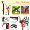 26ft Manual Pole Saw, Lightweight Tree Trimmer Long Handle Pruner