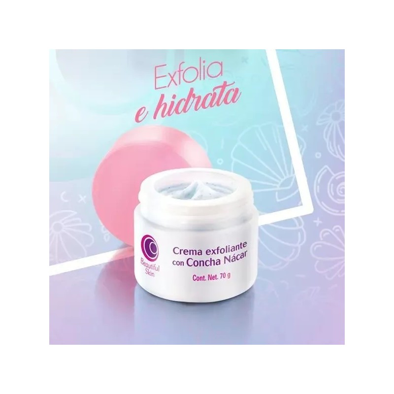 Arabela Crema Facial Concha Nacar + Exfoliante + Jabón Aclarante