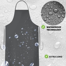 BWOLF Tony Apron Waterproof Oil Resistant Work Apron Slaughterhouse Industrial Apron Long, gray