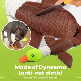 Dog Plush Toy for Aggressive Chewer, Upgrade 10 Times Durablity Dogs Squeaky Toy, Though Large Stuffed Animal Dog Toys, Big Dogs Toys for Small, Medium, Large Breed(Duck)