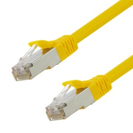 NavePoint Ethernet Patch Cable CAT6A, S/FTP, 26AWG, 5 Ft, 5 Pack, Yellow