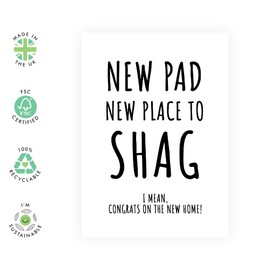 Central 23 New Home Card - Happy New Home Gifts For Couple Friends - Congratulations On Your New Home Card - Housewarming Gifts For New Home - Moving House Card - Comes With Stickers - Made In UK