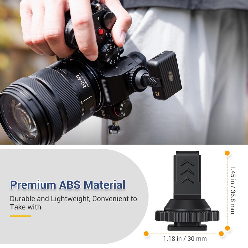 JJC Cold Shoe Screw Mount Adapter for DJI Mic -