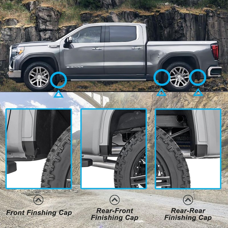Mud Flap Delete Compatible for 2019-2025 GMC Sierra 1500 Front