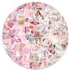 100Pcs Coquette Stickers, Pink Cute Aesthetic Stickers Vinyl Waterproof Decal