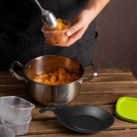 Guduling 4pcs Spoon Rests, Silicone Spoon Rests, Stove Utensil Holder, Heat-Resistant, Easy to Clean, Durable Spoons Holder for Stove For Kitchen Glass Stoves & Induction Cookers