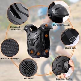 PELLOR Kids Dirt Bike Gear, Motorcycle Armor with Knee Pads Elbow Pads Chest Protector Riding Gear Full Body Protection Suit for Boys Girls Mountain Biking Cycling