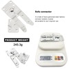 DEEPDREAM 4 Pack Sectional Couch Connectors Metal Couch Clips Sofa