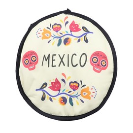 Sarini Tortilla Warmer Pouch, 11.8 inch Insulated Cloth Food Warmer to Keep Taco Warm for an Hour, Flour Taco (Skull)