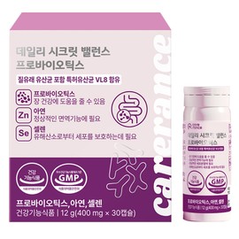 Carelance Daily Secret Balance Probiotics Vaginal Lactobacillus 400mg 30 tablets, 6 units / 케어란스 데일리 시크릿 밸런스 프로바이오틱스 질 유래 유산균 400mg 30정, 6개
