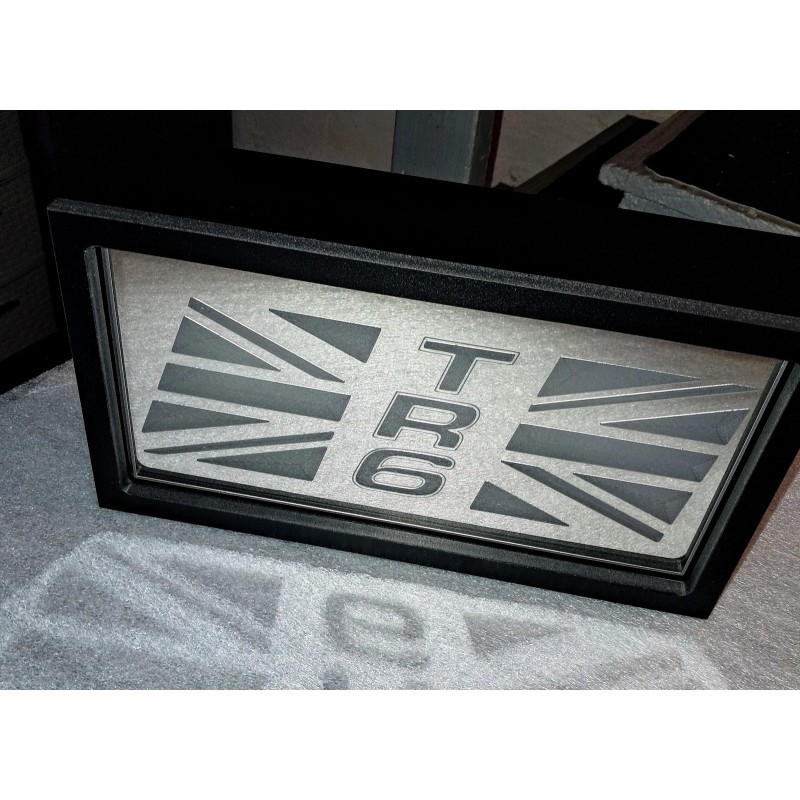 TRIUMPH TR6 Logo Mirrored Full Color LED Lighted Sign With