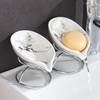 Dobbyby Leaf-Shaped Soap Dish – Ceramic Soap Bar Holder with