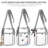 LATMAP 4 POCKETS Clear Bag For Stadium Approved Events Crossbody