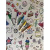 Birthday/Celebration Design – XL Rectangle Tablecloth 60”X102” - Interactive Coloring