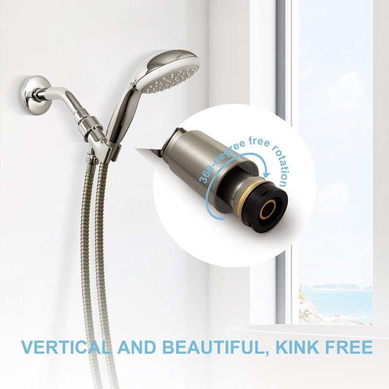 OFFO Shower Hose, Brushed Nickel Kink Free Stainless Steel Shower