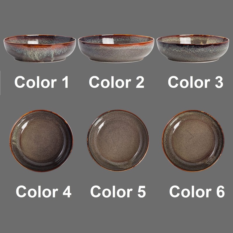 KYBSCZ 30oz Ceramic bowls set of 4-8" serving bowls for