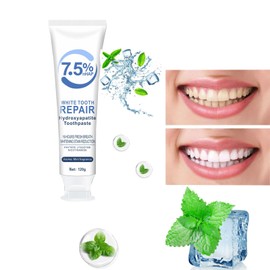 3 Pcs 7.5% Hydroxyapatite Toothpastes for Enamel Protection and Tooth Strengthening, Stain Removal, Whitening Tooth, Gentle Mint, Fresh Breath, Daily Use for Oral Health