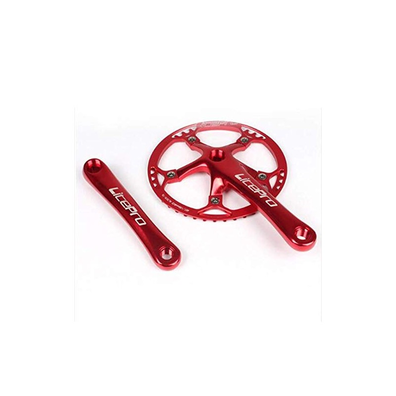 Folding Bike Square Bicycle Crank Crankset BCD130 Single 45/47/53/56/58T Chainwheel