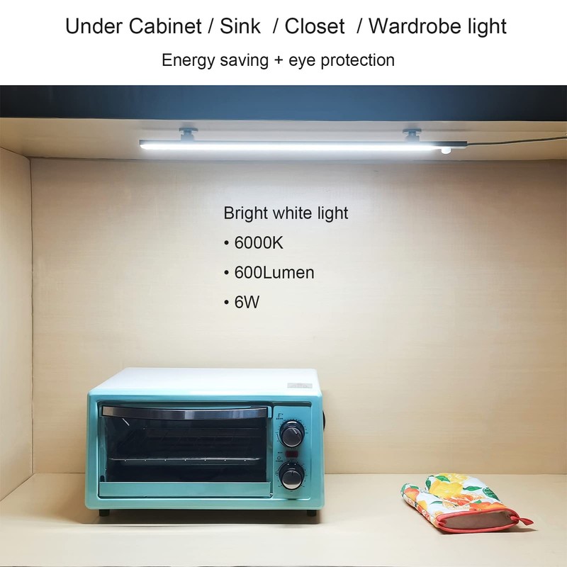 IKSACE LED Motion Sensor Under Cabinet Lighting,17 inch USB Plug