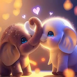 KEYIFA 5D Diamond Art Painting Kit, DIY Elephant Pattern Crystal Art Diamond Painting Pictures, Full Drill Canvas Photo Diamond Painting Kits for Adults, Home Wall Decor 30x30cm