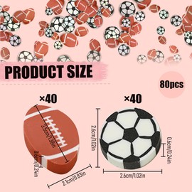 80 Piece Eraser Set, Novelty Erasers for Party Favours, Soft School Eraser Set, Children's Party Bag Gift, Toy for Schools, Sketches, Office, for Students, Party Favours, Birthday Party