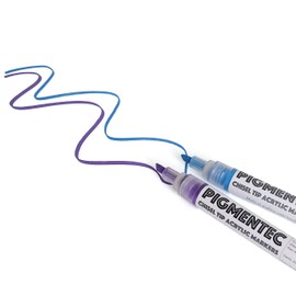 Milltown Merchants Acrylic Paint Markers - Set of 12 - Acrylic Paint Pens - Vibrant Art Markers for Glass, Metal, Ceramic, Wood, DIY - (Chisel Tip, 2 Pack)