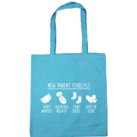 Hippowarehouse New Parent Forecast Tote Shopping Gym Beach Bag 42cm x38cm, 10 litres