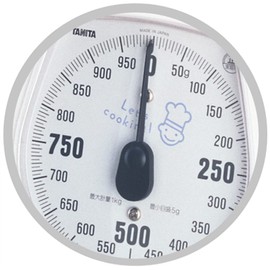 タニタ クッキングスケール キッチン はかり 料理 アナログ 1kg 5g単位 ホワイト 1437-NWH