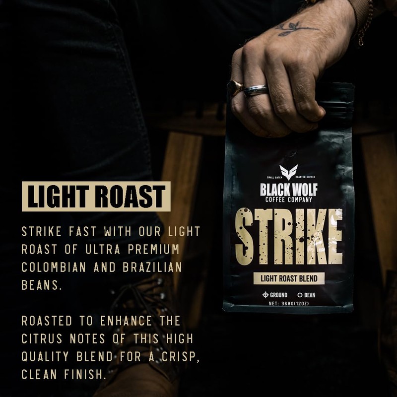 Blackwolf Coffee - Strike (Light Roast Blend) | Premium Whole