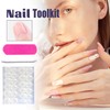 Pink Flower Press on Nails Medium Almond Artificial Acrylic Nail