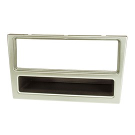 tomzz Audio 2439-073 Radio Fascia Set Compatible with Opel Corsa C Combo Omega B Vectra C Meriva Matte Chrome with Radio Adapter ISO Antenna Adapter ISO DIN Release Lever Installation Bay