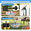 Solar Water Fountain for Bird Bath Upgrade Solar Panel Adjustable